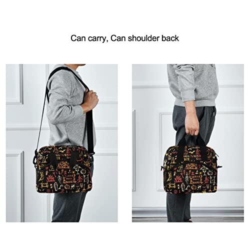 Halloween Insulated Lunch Bag Reusable Lunch Tote Bag Cooler Bag for Women Men Adult Lunch Box with Adjustable Shoulder Strap Leakproof Lunch Bag for Work School Picnic Camping - color: Halloween
