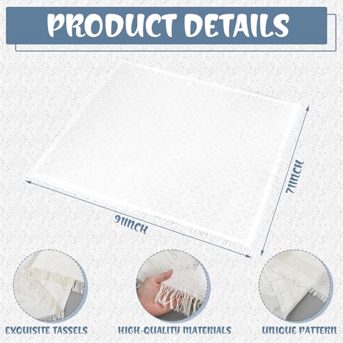 Beeveer Extra Large Outdoor Boho Picnic Blanket 91'' x 71'' Blue Table Runner 6 Throw Pillow Cover Woven Cotton Yarn Oversize Beach Blanket Washable for Picnic Camp Wedding - color: Blue, size: Fit 4-6 People 91'' X 71''