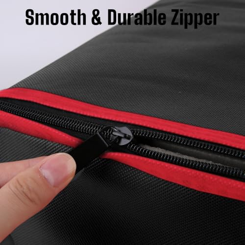 Bodaon Insulated Pizza Bags for Delivery & Plastic Portable Drink Carrier, 20" x 20" x 6" ermicas/Heat Thermal Food Carrier for Hot and Cold Food, Large Warming Bag for Catering and Delivery, 1-Pack - color: Black-red Bag with Drink Carrier, size: 20" x 2