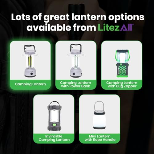 LitezAll LED Lanterns for Power Outages, Brightest Lantern 2000 Lumens - Battery Powered Light Emitting Diode Lantern for Emergency and Camping