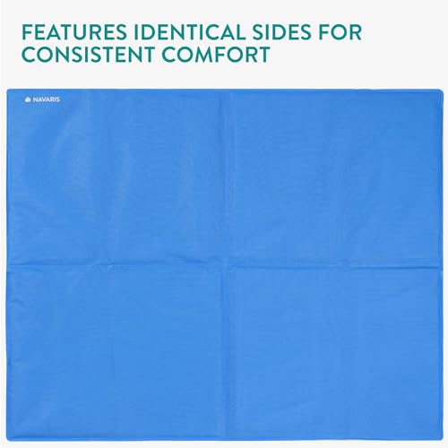 Navaris Gel Pet Cooling Mat with Durable Textiline Cover - Cool Pad for Dog or Cat - Cooler Bed Mats for Dogs or Cats - 31.89 x 37.80 x 0.20 (81 x 96 x 0.5 cm) - size: 81 x 96 cm