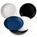 Wheat Straw Deep Dinner Plates Set of 5, Unbreakable Reusable Plates, Microwave & Dishwasher Safe, BPA Free Eco-Friendly Dinnerware for Daily Use & Parties (Multicolor) - color: Multicolor