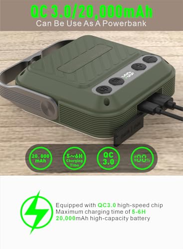 20000mAh Rechargeable LED Camping Lantern - 1600LM, QC3.0 22.5W, 4 - Color Switch, IPX5 Waterproof - Perfect for Camping, Hiking & Emergency Situations(Green) - color: Green