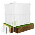 Air Conditioner Fence 2 Panels, 36" W x 45" H Outdoor Trash Can Fence, Easy Assembly Decorative Privacy Screen for AC Units & Pool Equipment - size: 36"W X 45"H-2 Panels Vertical