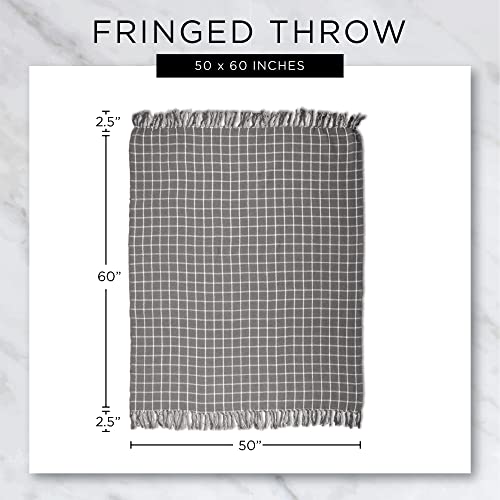 DII Woven Throw Collection 100% Cotton, Basketweave, 50x60, Spice - color: Spice, size: 50x60"