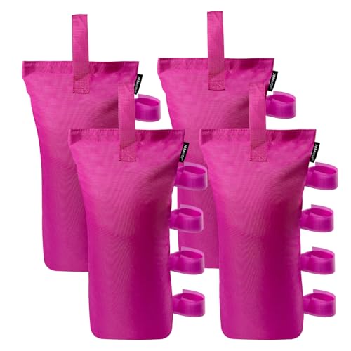 Joramoy Heavy Duty Canopy Weight Bags(150LBS) for Pop up Canopy Tent, Leg Canopy Weights Sand Bags for Instant Outdoor Sun Shelter Canopy/Patio Umbrella,Set of 4, Pink(Without Sand) - color: Pink, size: 150lbs