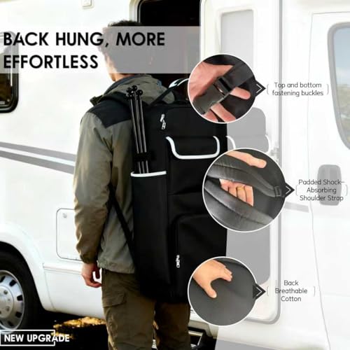 Dog Playpen Storage Bag, Fits 32" H 8 Panels and 9 Stakes, Heavy Duty Waterproof 1680D Oxford + Shockproof Pearl Cotton, Portable Dog Fence Bag for RV Trips and Camping, Only Bag