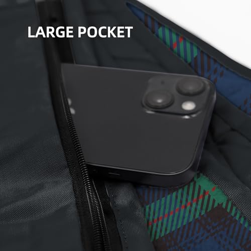 Large Outdoor Waterproof Blanket Extra Thick Fleece Stadium Blanket for Camping, Car, Pet, Picnics - Windproof, Wearable, Machine Washable 80" x 58" (Green Check) - color: Green Check