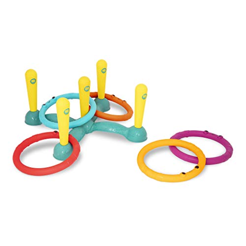 B. toys – Ring Toss Game – Indoor & Outdoor – Sling – a – Ring Toss – 12 Pieces – 5 Pegs & 5 Colorful Rings – for Toddlers, Kids – 3+ Years - style: Ring Toss Game