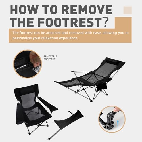 Zero Gravity Chair Reclining Folding Chair with Removable Footrest and Pillow & Cup Holder, Adjustable Outdoor Oxford Fabric Lounge Recliner for Camping, Beach, Garden, Patio, Black Mesh - color: Black Mesh