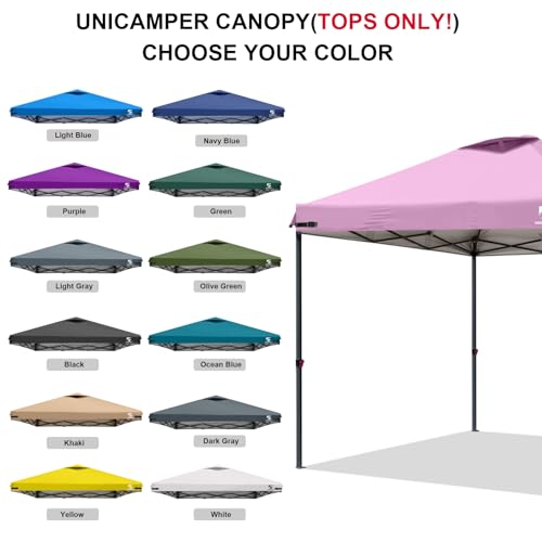 10x10 Pop Up Canopy Replacement Top Cover with Air Vent for Straight Leg Canopy Tent, Waterproof for Outdoor Garden Patio Camping Sun Shade (Pink) - color: Pink
