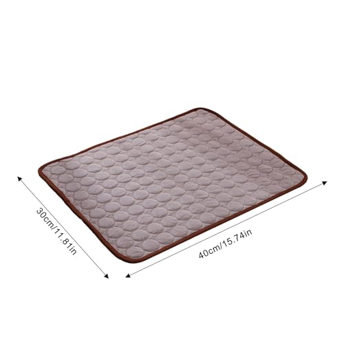 Puppy Cooling Pad - Pet Summer Mat, Gel Comfort | Pressure-Activated Dog Cushion, Portable Sofa Blanket, Washable Crate Rest, Lightweight Kennel for Hot Weather - color: Coffee, size: XS