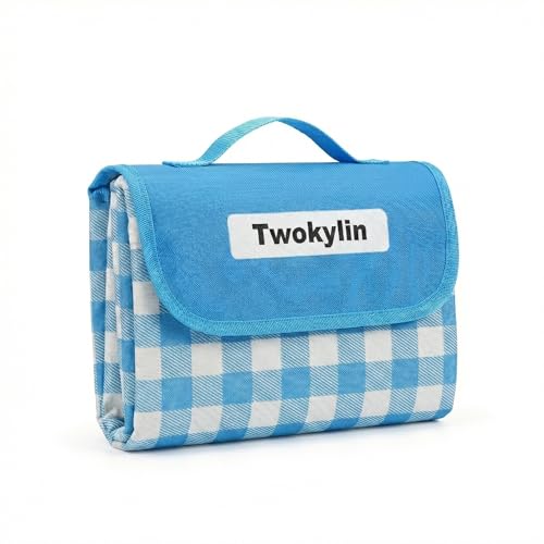 Picnic Blanket Outdoor Extra Large Picnic Mat 60"X40" Camping Blanket Beach Blanket Foldable Waterproof Sand Mat Hiking Travel Family Concerts(Blue)