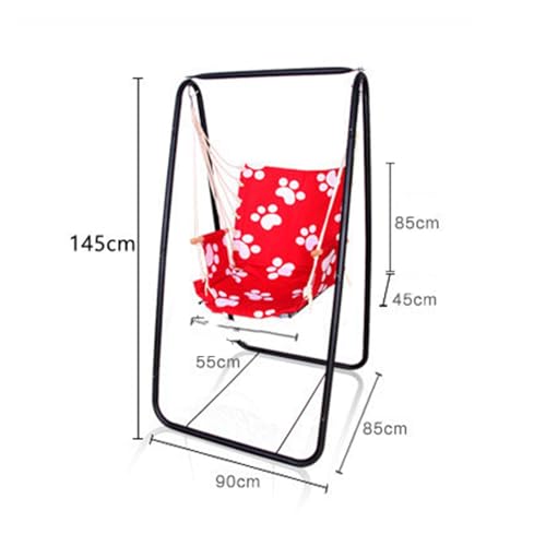 Hammock Chair Stand,Heavy-Duty Steel Hammock Stand,300LBS Multi-Use Swing Stand for Outdoor Indoor，Hammock Chair not Include, Black (Fast Delivery from USA)
