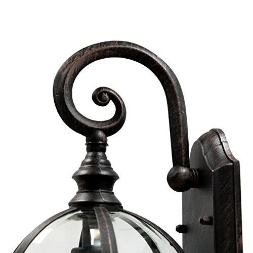 Trans Globe Lighting 4181 BK Wentworth Collection 15 Inch One Light Outdoor Wall Lantern I Black Finish I Traditional Style Light Fixture I