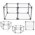 Front Row Foldable Dog Playpen – Durable and Portable Puppy Playpen for Exercise, Rest & Play – Clear Fence Panels with Aluminum Rods and Crate for Dogs and Other Small Pets (Charcoal, 6-Panel) - color: Charcoal