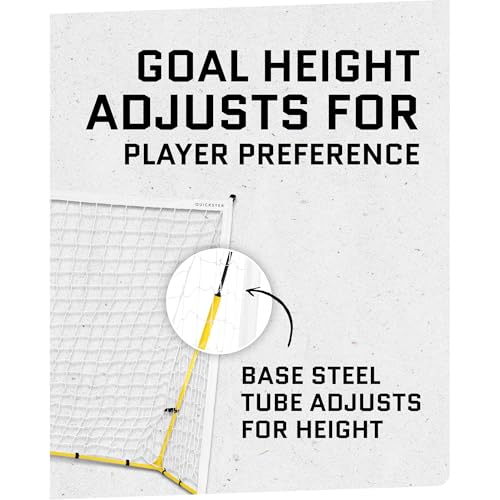 SKLZ Quickster Soccer Goal - Portable Goal for Backyard & Field - Durable Tension-Tite Frame & Heavy Gauge 2-Ply Net - Adjustable Click-Lock Poles, Metal Stakes - Carrying Case with Handle - style: 8 x 5 Feet
