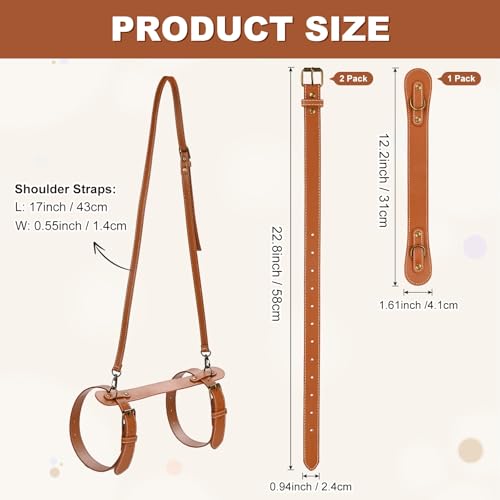 M METERXITY 1-Pack Outdoor Picnic Blanket Carry Strap, 22.8" Portable PU Leather Handle Belt Carrier with Adjustable Straps for Camping/Picnics/Travel, Motorcycle Bedrolls Carrier [Brown] - size: 22.8"