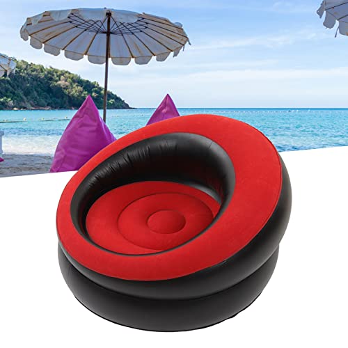 Inflatable Lounger Air Sofa Chair–Simple Inflatable Chair Camping & Beach Accessories–Portable Water Proof Couch for Hiking, Picnics, Outdoor, Music Festivals & Backyard - color: Red