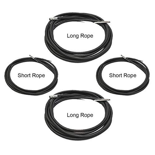 C-CHAIN 4 Cords Replacement Cord for Zero Gravity Chair, Universal Replacement Laces Cord Kit for Zero Gravity Chair, Anti Gravity Chair, Lounge Chair, Bungee Chair, Recliner - Black