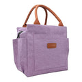 Joymee Lunch Bag Women Insulated Lunch Box Reusable Leakproof Large Spacious Cooler Tote for Women Men Adult with Bottle Holder and Side Pockets for Work Office Travel Picnic - Purple - color: 04 Purple