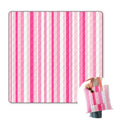 2 in 1 Tote Picnic Blanket Waterproof Outdoor Camping Mat,Large Capacity Beach Blanket 80''x80'' 7 Layers Easy to Foldable and Carry. - color: Pink