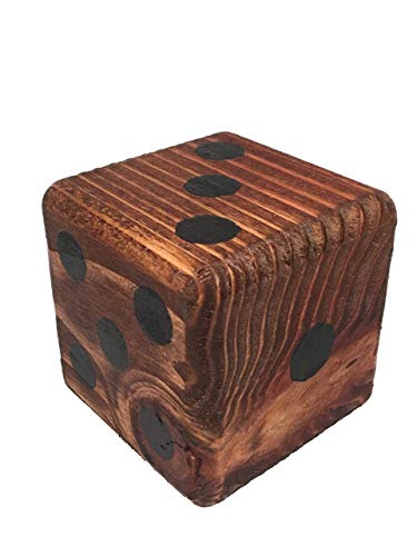 Giant Wooden Yard Dice - 3.5” Wood Die - Yardzee yard dice game - Price per single die