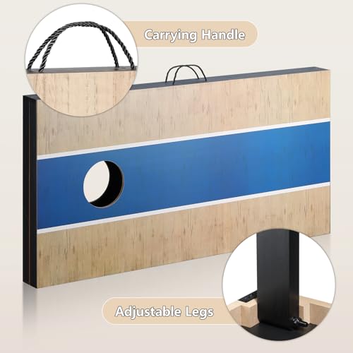 Cornhole Sets 4 x 2 ft / 3 x 2 ft with 8 Bean Bags Regulation Size, Corn Hole Games for Adults Outdoor Bean Bag Toss Game - color: 4 x 2 ft Classic