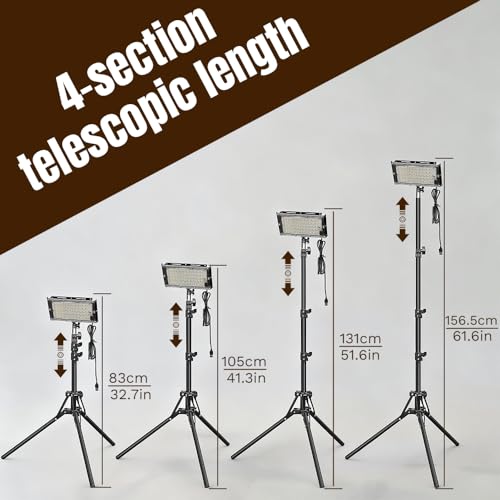 LED Tripod Camping Light, USB Powered Telescopic Work Light with Adjustable Height, Dimmable & Color Temperature, Portable Outdoor Light for Camping, Emergency, Garage - color: Camping Light