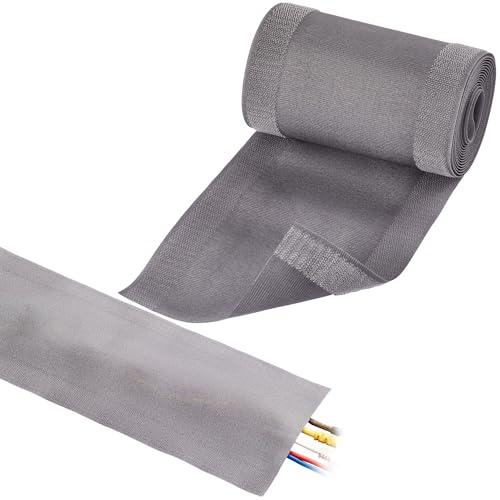 ECOHomes Carpet Cord Cover (Grey, 6 Inch x 10 FT) | Cord Covers for Carpet to Hide Floor Cables and Electric Wires, Low Profile Cord Hider for Extension Cords and Cable Management in Home and Office - color: Grey, size: 6 Inch X 10 Ft