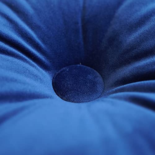 ARTMAGIC Flower Shaped Velvet Decorative Throw Pillow Cushion Ultra Soft Cute Floor Pillow for Couch Bed Sofa (Navy Blue) - color: Navy Blue