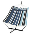 KYBOLT 2 Person Double Hammock with Stand & Pillow, 450 LBS Heavy Duty Outdoor Hammock with Balance Rope for Patio Backyard Poolside
