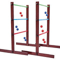 SpeedArmis Ladder Ball Game Set - Premium Rubber Wooden Golf Lawn Sport with 6 Bolo Balls and Carrying Case, Perfect Outdoor Yard Games for Teens, Adults and Families