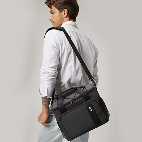 MIER Mens Lunchbox for Work Insulated 24 Cans/15L Large Lunch Bags Leakproof Adult Women Lunch Box Coolers for Travel Beach Picnic Office, Dark Gray - color: Gray