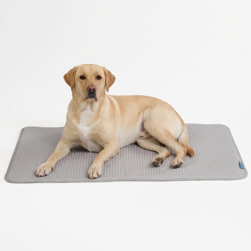 Spark Paws Cooling Mat for Dogs - Self Cooling Dog Mat & Pet Cooling Pad for Large, Medium & Small Dogs - Non-Toxic, Non-Gel Washable Cooling Bed - Waffle Grey - Size XXL - color: 02 - Waffle Grey, size: XX-Large