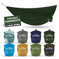 KAMMOK: Roo Double Hammock | Made from Strong & 100% Recycled Water Resistant Ripstop Fabric | Comfortable, Packable, Lightweight (Lifetime Adventure Grade Warranty), Pine Green - color: Pine Green, size: Roo Double