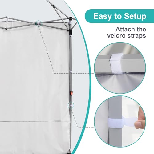 Canopy Sidewall for 10x10,10x20 Pop up Canopy Party Tent, UV Protection and Waterproof for Outdoor Event Tents, Vendor Booths, for Backyard, Patio, Camping (1 Sidewall, Frame Not Included, White) - color: White, size: 10'x10', 1 Sidewall