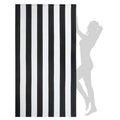 WILFA Extra Large Beach Towel - Oversized Mircofiber Beach Towel 40'' x 70'', XL Striped Lightweight Pool Towel, Big Cabana Swim Travel Towel for Adults Mens Women,Black - color: Black
