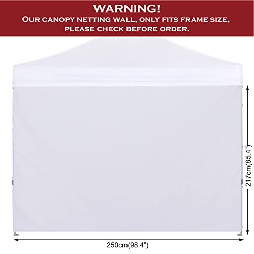 COOSHADE Instant Canopy SunWall 8x8 Canopy SideWall for Pop up Canopy Tent, 1 Pack Sidewall Only, White - color: White, size: 8x8-Standard