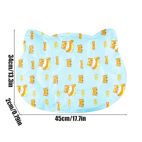 Cat Cooling Mat, Adorable Animal Patterns, 45x34x2cm, Cool Pet Pad, Self-Cooling Pressure Activated Mat, Adorable Heat Relief, for Living Room Bedroom Windowsill Road Trip Vacation - color: puppy++bear