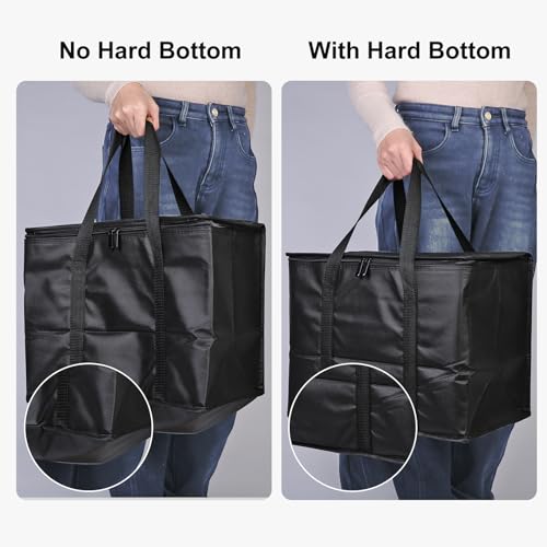 Bodaon 1PK Removable Hard Bottom for 16" W x 9" D Bag, X-Large Insulated Plate for Reusable Grocery Shopping Bags, Sturdy Supporter for Food Delivery Tote Cooler Bag, Catering/Rideshare Delivery Bag - color: Hard Bottom Only（Without Bag）, size: Fit 16"W x