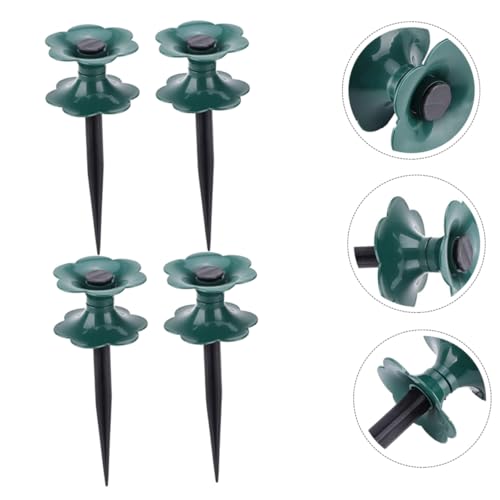 Garden Hose Guide Spike,Hose Guards for Flower Beds,Garden Reel Guide Wheel 4 Pack Spikes for Plant Protection Organizer Gardening Supplies Holder