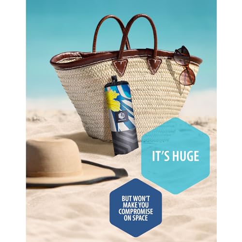 VENTURE 4TH Microfiber Beach Towel: Quick-Dry, Compact, Sand-Free, Absorbent, Sandproof and Lightweight - Perfect for Camping, Beach, and Roadtrips (Hibiscus Design | 35x78 inches) - color: Hibiscus, size: Extra Large (78" x 35")