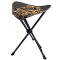 Black Sierra Folding Hunting Stool w/Shoulder Strap Supports 225 lbs, Lightweight Collapsible Tripod Seat, Foldable Steel Frame Chair Perfect for Hunting - color: Og Camo 2