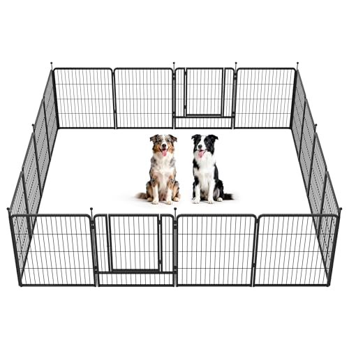 FXW Instant Unleashed Dog Playpen, Portable Pet Fence for Outdoor, RV Trips, and Camping, 32inch, 16 Panels for Small and Medium Dogs│Patented - size: 32"H