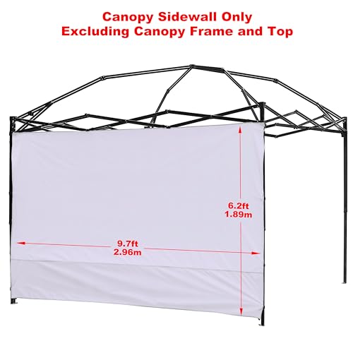 Canopy Sunwall Sidewall Gazebos Tent Waterproof for 10x10ft Pop up Canopy Straight Leg Gazebos Outdoor Instant Canopies 1 Pcs White Canopy Sidewall Only - color: White, size: 10x10(1pcs)