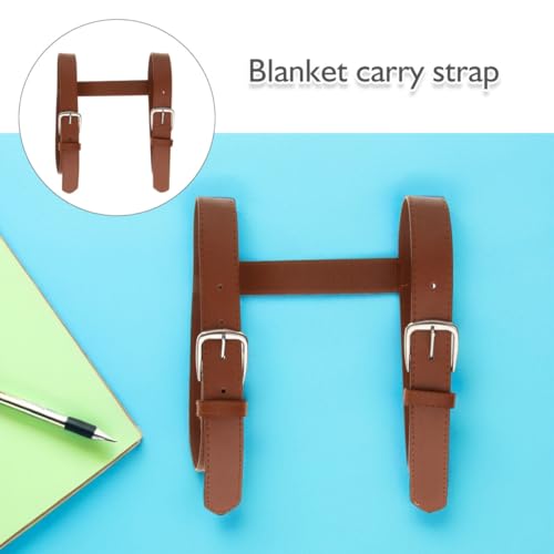 KOMBIUDA Portable Picnic Mat Strap with Handle Camping Blanket Carry Belt for Outdoor Travel Yoga Mat Tie Lightweight and Secure Up Carrier for Easy Transport