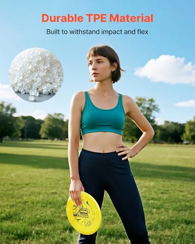 VEVOR Disc Golf Set, 3 Pack Disc Golf Starter Set, Beginners Flying Discs for Full-Body Strength Training, with Putter, Mid-Range, Driver, for Outdoor Backyard, Lawn, Beach, and Park