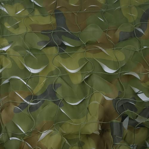 HYOUT Camo Netting Camouflage Net Bulk Roll for Hunting Blinds Ghillie Sunshade, Camping, Military Party Decoration - color: Woodland Camo, size: 10x10ft(3M*3M)