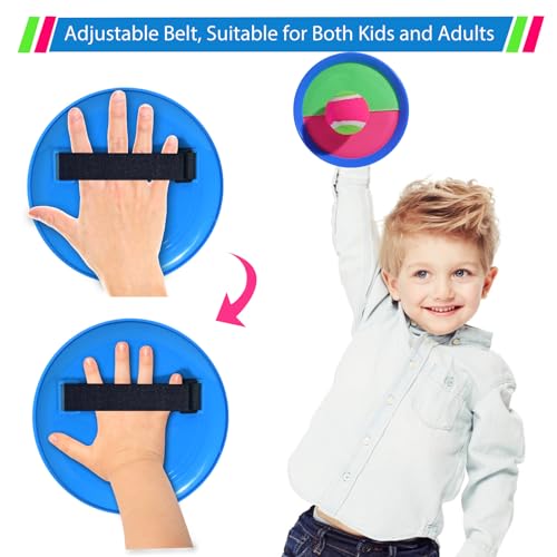 Toss and Catch Ball Set, Paddle Catch Ball and Toss Game for Kids, Great Beach Games/Backyard Games/Outdoor Games for Kids and Family - size: 2 Balls,2 Paddles